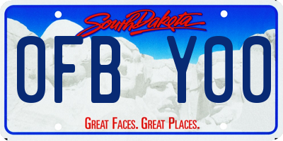 SD license plate 0FBY00