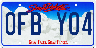 SD license plate 0FBY04