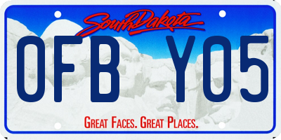 SD license plate 0FBY05
