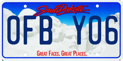 SD license plate 0FBY06