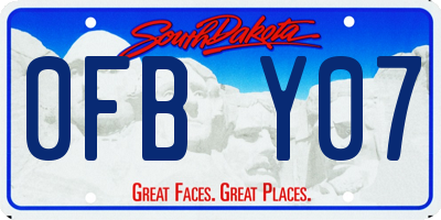 SD license plate 0FBY07