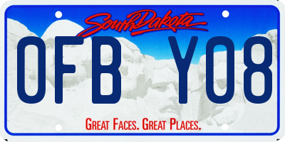 SD license plate 0FBY08