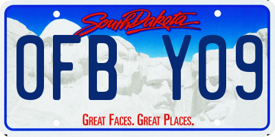 SD license plate 0FBY09