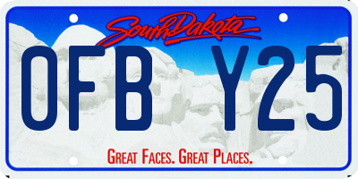 SD license plate 0FBY25