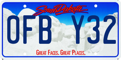 SD license plate 0FBY32
