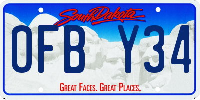 SD license plate 0FBY34