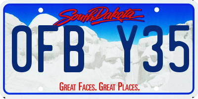 SD license plate 0FBY35