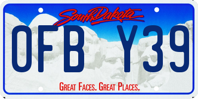 SD license plate 0FBY39