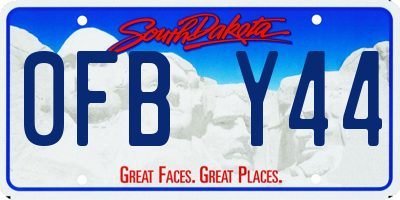 SD license plate 0FBY44