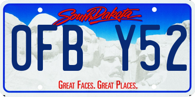 SD license plate 0FBY52