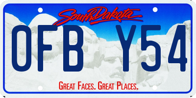 SD license plate 0FBY54