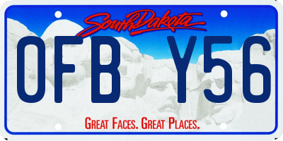 SD license plate 0FBY56