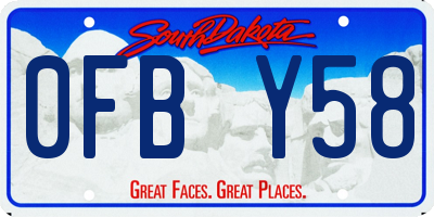 SD license plate 0FBY58