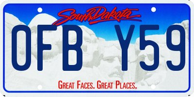 SD license plate 0FBY59
