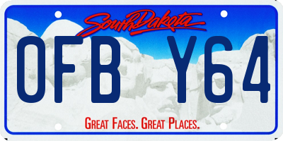 SD license plate 0FBY64