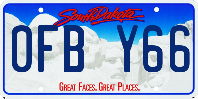SD license plate 0FBY66