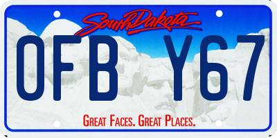 SD license plate 0FBY67