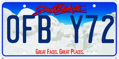 SD license plate 0FBY72