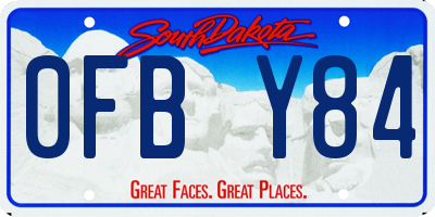 SD license plate 0FBY84