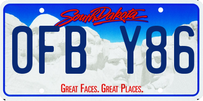SD license plate 0FBY86