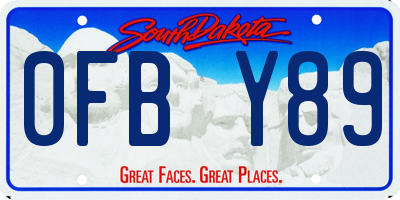 SD license plate 0FBY89