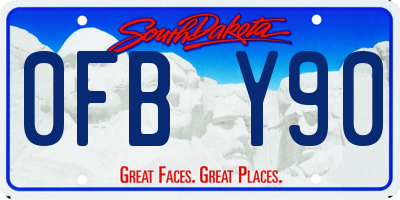 SD license plate 0FBY90