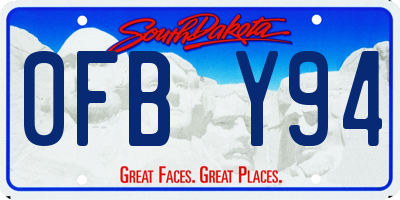 SD license plate 0FBY94