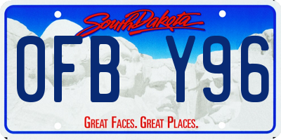 SD license plate 0FBY96