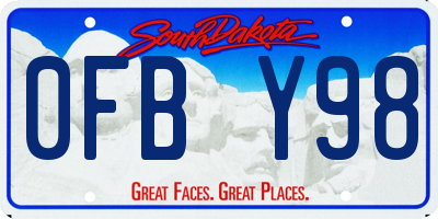 SD license plate 0FBY98