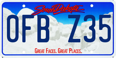 SD license plate 0FBZ35