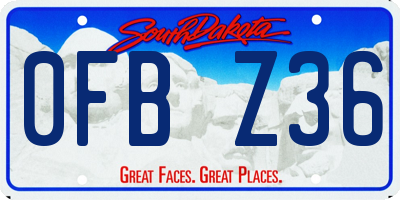 SD license plate 0FBZ36