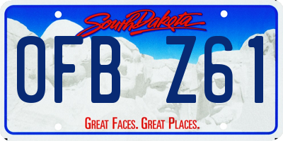 SD license plate 0FBZ61