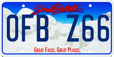 SD license plate 0FBZ66