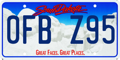 SD license plate 0FBZ95