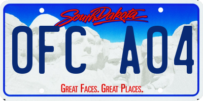 SD license plate 0FCA04