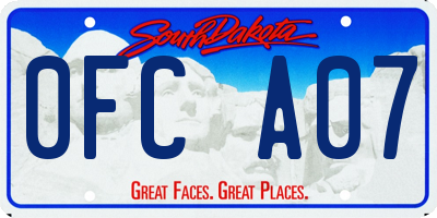 SD license plate 0FCA07
