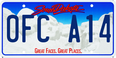 SD license plate 0FCA14