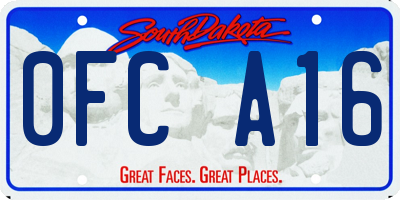 SD license plate 0FCA16