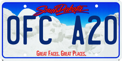 SD license plate 0FCA20
