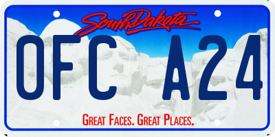 SD license plate 0FCA24