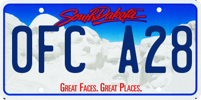 SD license plate 0FCA28