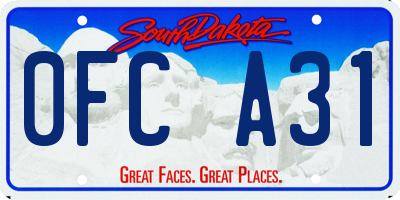 SD license plate 0FCA31