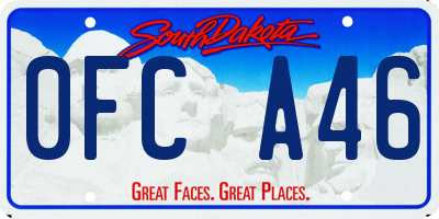 SD license plate 0FCA46