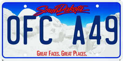 SD license plate 0FCA49