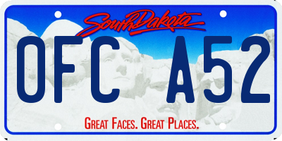 SD license plate 0FCA52