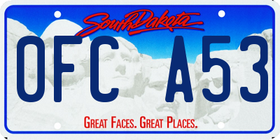 SD license plate 0FCA53