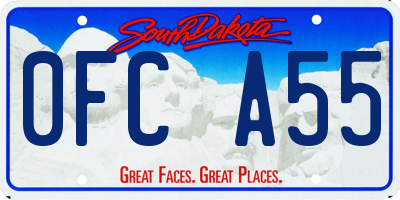 SD license plate 0FCA55