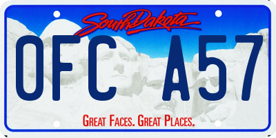 SD license plate 0FCA57