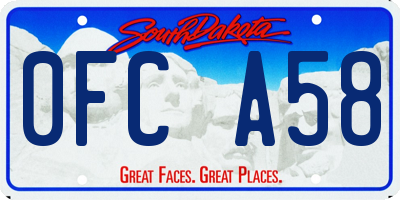 SD license plate 0FCA58