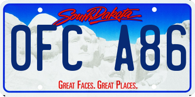 SD license plate 0FCA86